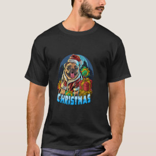 Camiseta Navidades Pug Dog Pug Santa Hat Navidades feos