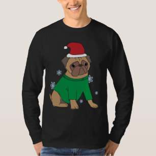 Camiseta Navidades Pug Jumper Festive Perro Pug Ilustrado