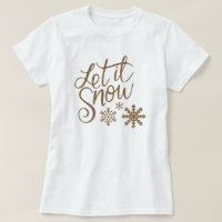 navidades Purpurina de oro "Let it Snow"