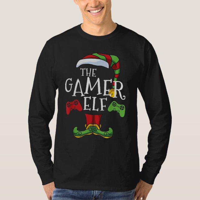 Camiseta Navidades que coinciden con la familia Gamer Elf (Anverso)