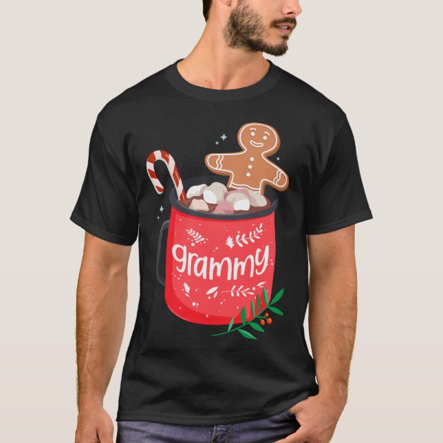 Camiseta Navidades que emparejan la taza de cacao de la fam (Anverso)