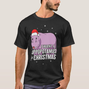 Camiseta Navidades Que Quiero Un Hipopótamo Para Los Navida