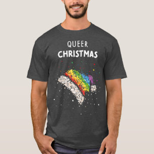 Camiseta Navidades queer Santa Hat LGBTQ Orgullo Gay