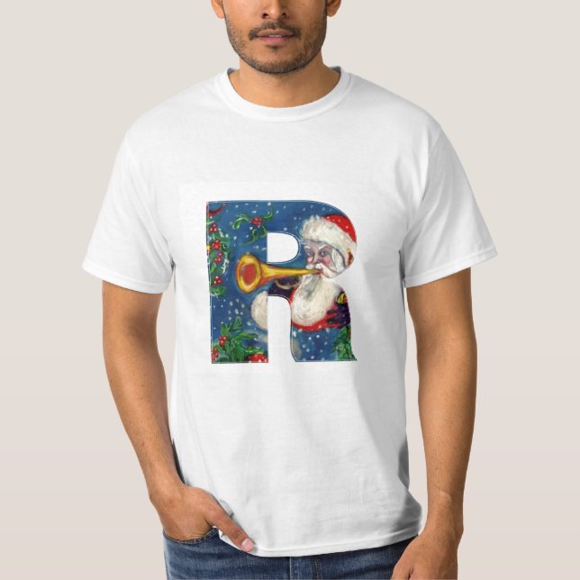 CAMISETA NAVIDADES R LETTER / SANTA CLAUS BUGLER (Anverso)
