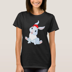 Camiseta Navidades Rabbit Santa hat Xmas Pajama Para Niños