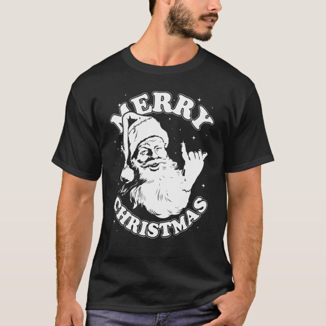 Camiseta Navidades Rad Santa Shaka Surf (Anverso)