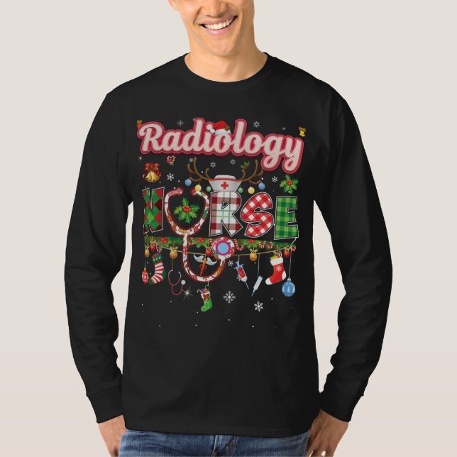 Camiseta Navidades Radiología Enfermero de renos Navidad Or (Anverso)