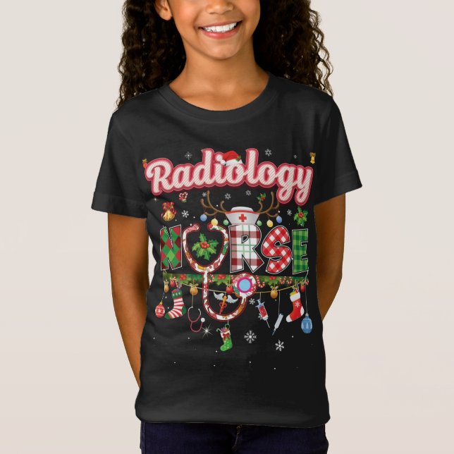 Camiseta Navidades Radiología Enfermero de renos Navidad Or (Anverso)
