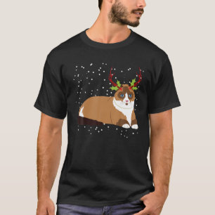 Camiseta Navidades Ragdoll Cat Reindeer Antlers