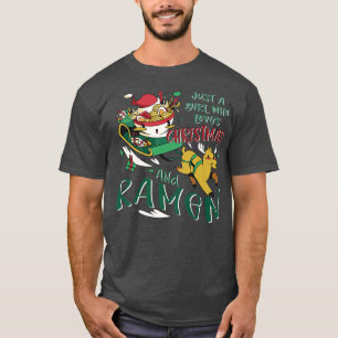 Camiseta Navidades Ramen Noodles Tee por un Chica que ama R