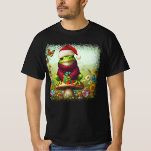 Camiseta Navidades Rana Cottagecore Cute Mushroom Estética