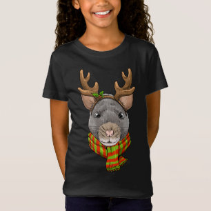Camiseta Navidades Rat Mouse Santa Cláusula Rata Ras Rat Ra