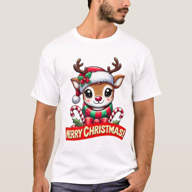 Camiseta Navidades ratos renos (Anverso)