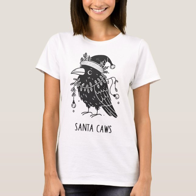 Camiseta Navidades Raven Santa Caws (Anverso)