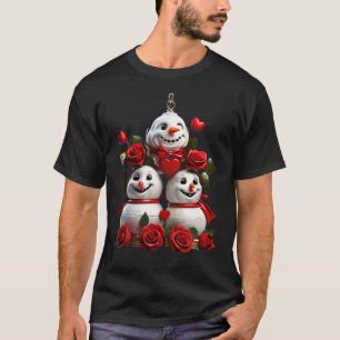 Camiseta Navidades realistas, campanas rojas festivas