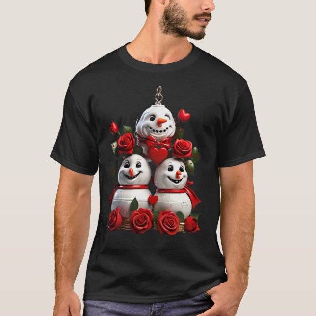 Camiseta Navidades realistas, campanas rojas festivas (Anverso)