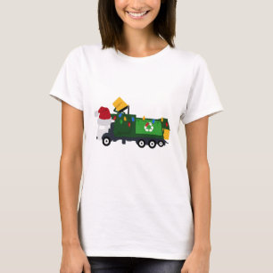 Camiseta Navidades reciclando camión basura