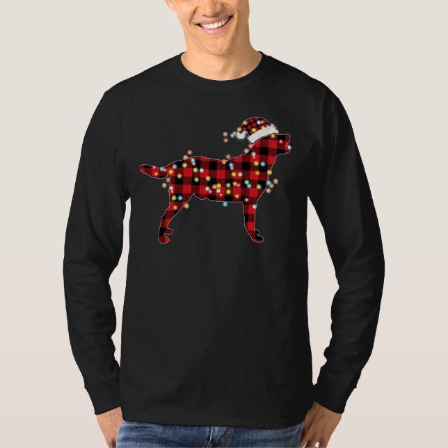Camiseta Navidades recuperadores de Labrador tocan pijamas  (Anverso)