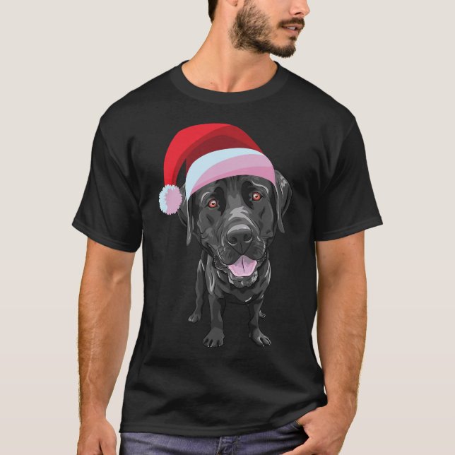 Camiseta Navidades recuperadores del labrador negro (Anverso)