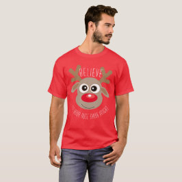 Camiseta Navidades Red Cute Personalizado Reindeer Diversió
