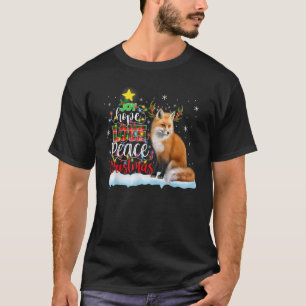 Camiseta Navidades Red Fox Santa Hat Ropa de reno Chris
