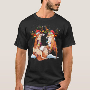 Camiseta Navidades Red Fox Xmas Perro Árbol Santa Hat Red F
