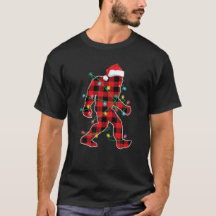 Camiseta Navidades Red Plaid Bigfoot Lucen Sasquatch Santa