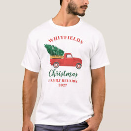 Camiseta Navidades Red Truck Familia Reunión Personalizado