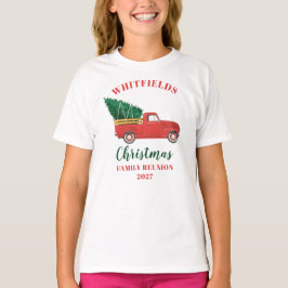 Camiseta Navidades Red Truck Familia Reunión Personalizado