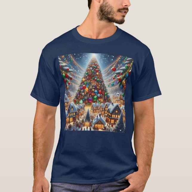 Camiseta Navidades Regalo de aldea (Anverso)