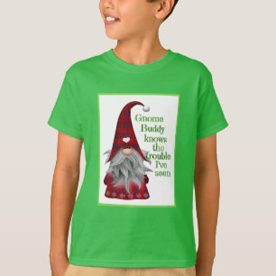 Camiseta Navidades Regalo Fashion GNOME BUDDY CONOCEN el ni