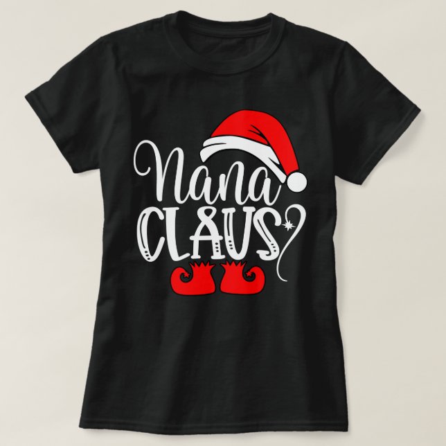 Camiseta Navidades Regalos Familiares Funny Nanna Santa Nan (Diseño del anverso)