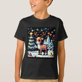 Camiseta Navidades Reindeer Winter Wonderland Pixel Art