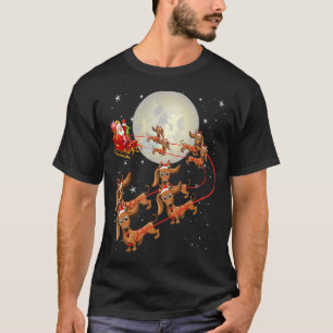 Camiseta Navidades reno Dachshund Perro mascota Navidad