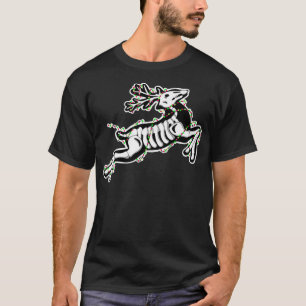 Camiseta Navidades reno obesidad gótica Taidermy Skeleton