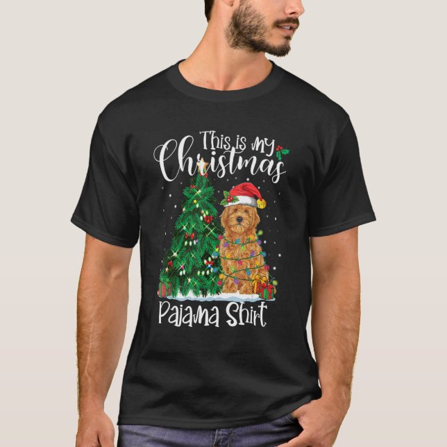 Camiseta Navidades Renos de oro Pajama Perro Navidad (Anverso)