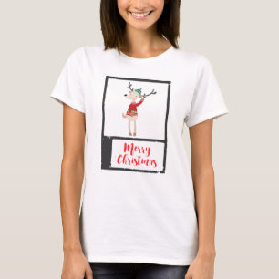 Camiseta Navidades Renos En Un Feo Sudor De Whimsical