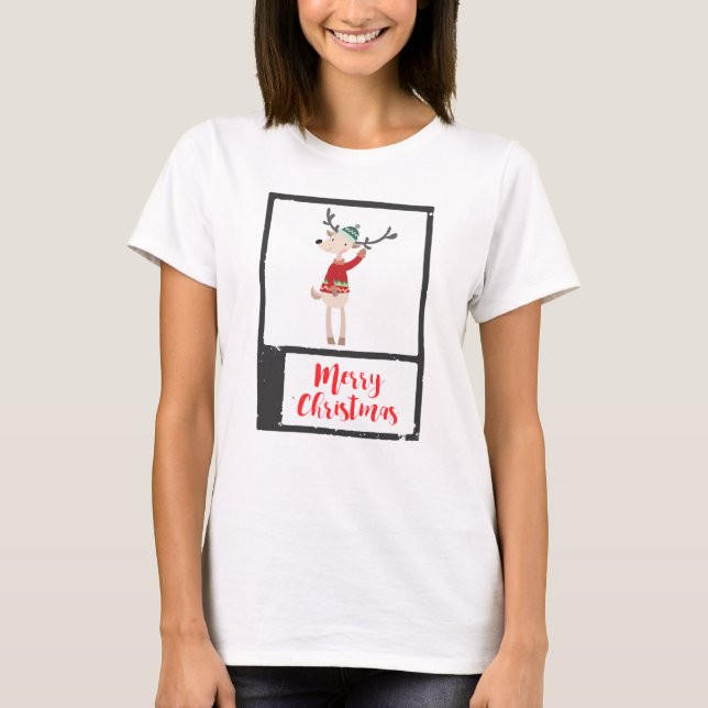 Camiseta Navidades Renos En Un Feo Sudor De Whimsical (Anverso)
