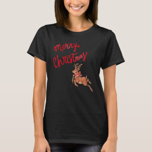 Camiseta Navidades Renos Feliz Navidad Para Las Mujeres
