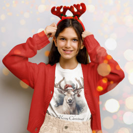 Camiseta Navidades renos, personalizable
