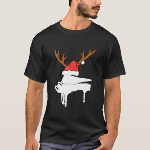 Camiseta Navidades renos Piano Navidades