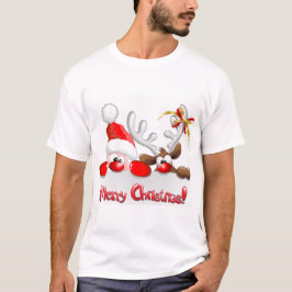Camiseta Navidades renos y snowman