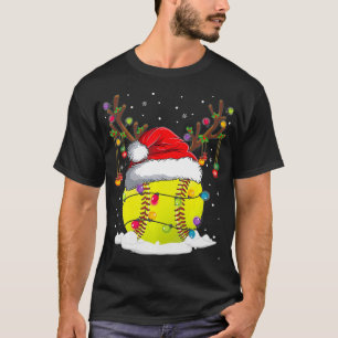 Camiseta Navidades Resto del Softball Rindeer Funny Santa H