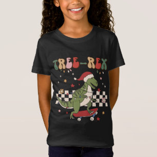 Camiseta Navidades Retro Árbol de Dinosaurios Rex Pajamas T