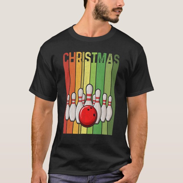 Camiseta Navidades Retro Bowling Cute Group Mateo Xmas H (Anverso)
