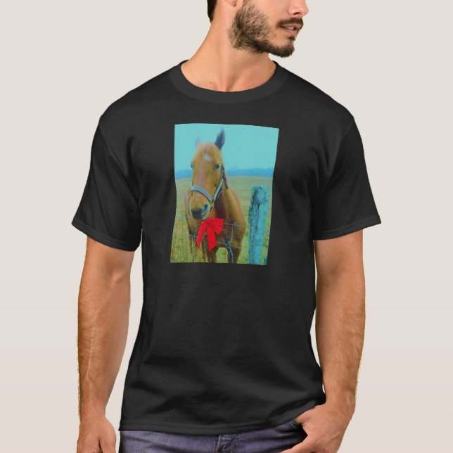 Camiseta navidades retro Caballo (Anverso)