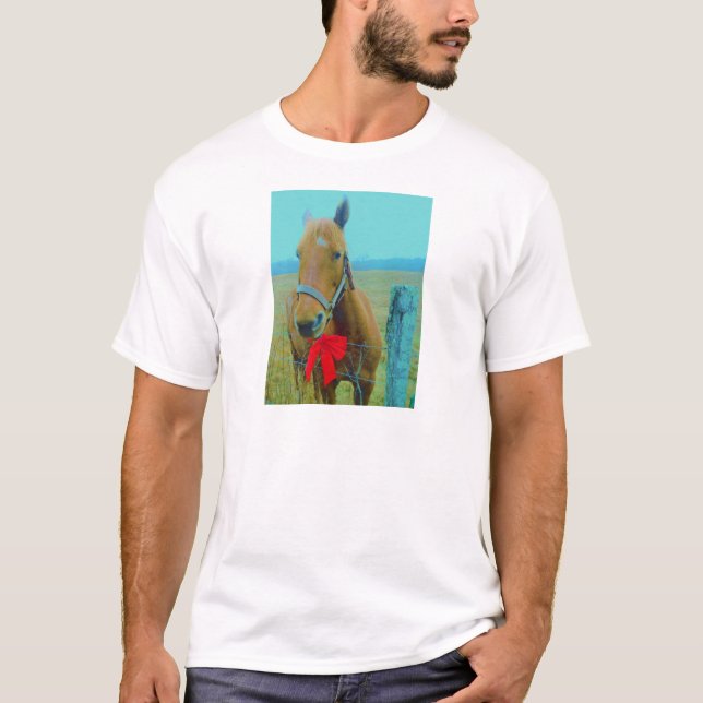 Camiseta navidades retro Caballo (Anverso)