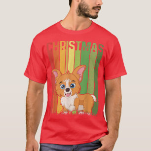 Camiseta Navidades Retro Corgi Perro Cute Grupo Coincidiend