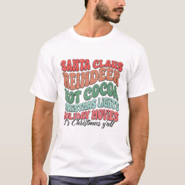 Camiseta Navidades Retro de Cacao Caliente de Renos de Sant