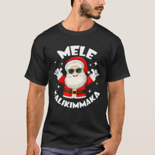 Camiseta Navidades Retro de Mele Kalikimaka Santa Shaka Haw